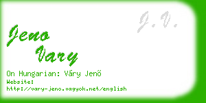 jeno vary business card